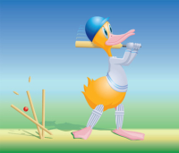 Cricket-Duck-Bowled